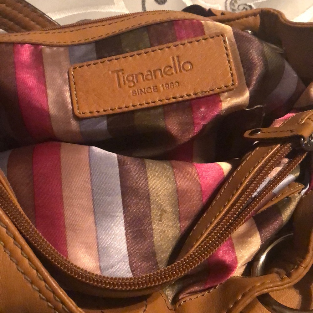 Brown leather purse